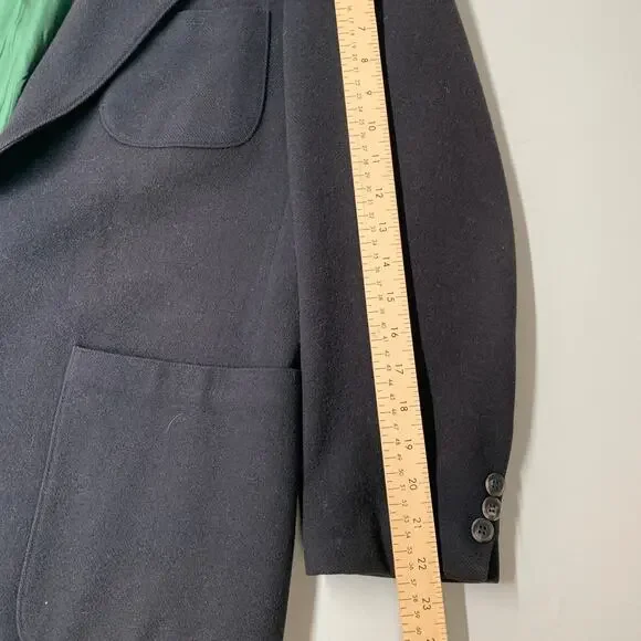 Banana Republic Men Coat M Black Wool Adventure Outfitters Vintage 90s Overcoat